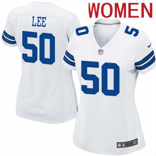 Women Dallas Cowboys #50 Sean Lee Nike White Team Game NFL Jersey